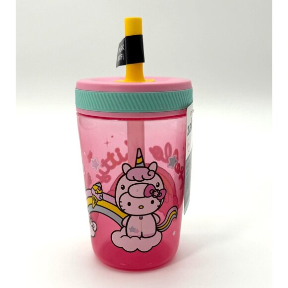 Hello Kitty Leak-Proof 15oz Unicorn Zak! Everyday Smiles BPA-Free Tumbler With S - Picture 1 of 7